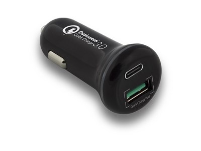 Ewent EW1356 2-Poorts USB Autolader 3A met Quick Charge