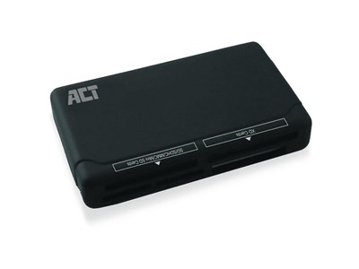 ACT geheugenkaartlezer USB 2.0 - Zwart